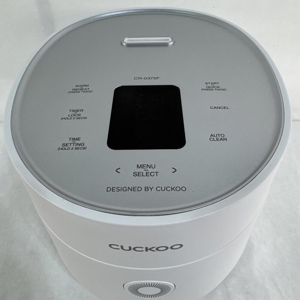 CUCKOO Micom Small Rice Cooker 10 Menu Options 3 Cups Uncooked CR-0375F White SF - Picture 9 of 9